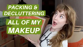 PACKING MY MAKEUP & SKINCARE FOR OUR MOVE | Hannah Louise Poston | MY BEAUTY BUDGET