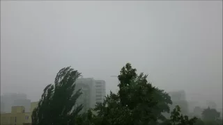 Gewitter 27.07.2016 Berlin mit Starkregen und Blitzeinschlag