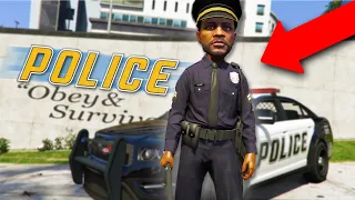 PLAYING AS A COP! *TRYING TO ARREST PEOPLE!* | GTA 5 THUG LIFE #406