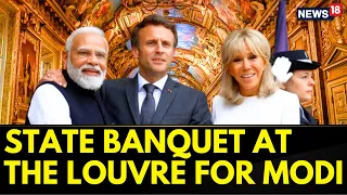 PM Modi In France, Arrives At Louvre Museum For State Banquet In Paris | Emmanuel Macron | News18