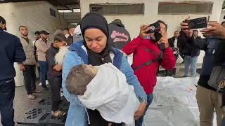 Funerals for people killed in Israeli airstrikes on Rafah