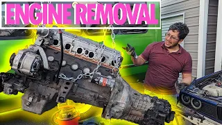 HOW TO PULL AN M20 ENGINE FROM A #BMW #e30 325i + E30 Picnic Update!