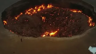 The Darvaza gas crater, aka "Gate of Hell", has been burning for 47 years.