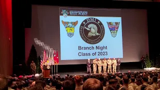 West Point Branch Night Class of 2023 Seniors Receive US Army Branch Assignments 12-1-22