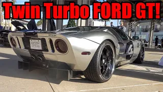 1000HP TWIN TURBO FORD GT SHUTS DOWN SUPERCAR SHOW! (+Cool Cop!)