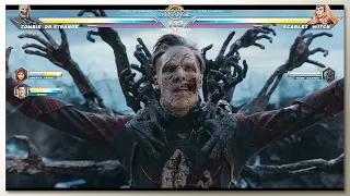 Zombie Dr. Strange vs Scarlet Witch with Healthbars