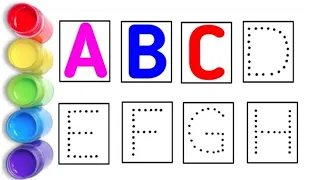 Alphabet A to Z for kids | writing along dotted lines for toddlers | 123 numbers,,abc songs,part 190