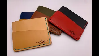 Slim Cash and Cards Leather Wrap Wallet - Handmade in New York City
