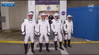 NASA's SpaceX Crew-8 pre-launch: Crew walk out for Tesla ride to rocket