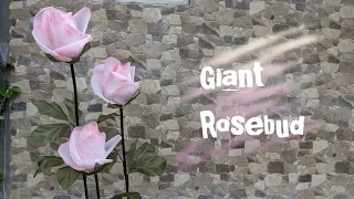 How to Make Giant Organza Flower , Giant Rosebud