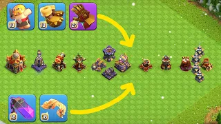 Clash Of Clan | All Ability Of Barbarian King Vs Every Defenses Max Level #foryou #funnyvideo #coc