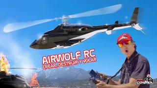 Helicoptero RC AIRWOLF "EL LOBO DEL AIRE” 👉 Destruido y Mejorado! GPS - 4k😲