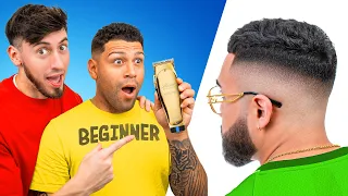 I Taught A BEGINNER Barber How To Do A PERFECT FADE! **crazy results**