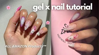 how to do gel x nails at HOME | *Amazon Products* full tutorial EASY, born pretty polish