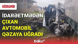 İdarəetmədən çıxan avtomobil qəzaya uğradı - BAKU TV