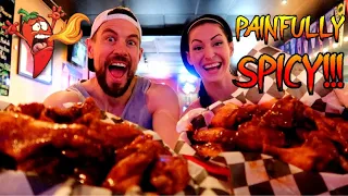 SPICY WING CHALLENGE in Independence OREGON | 5 MILLION SCOVILLE!!! | Sarah's First Food Challenge..