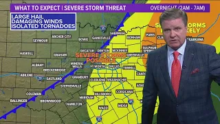 DFW weather : Tracking potential for severe storms Wednesday in North Texas