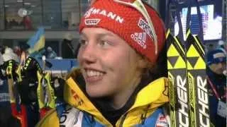 15.02.2013 Biathlon WM Nove Mesto Staffel/Relay Winner Norwegen/Norway +1st cap Laura Dahlmeier/ger!