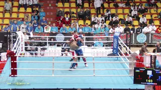 WAKO European Championship 2018 ASLANLI ALISHAN AZE vs SPADARENKA MAKS BLR K1 047 S M  75 kg