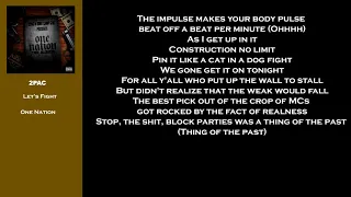 2PAC - Let's Fight (Lyrics VIdeo)