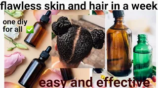 One diy serum =[ glowing skin and long hair] #growingskin #hairserum hairse