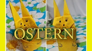 Servietten falten Osterhase, Ostern