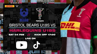 🎥 Live Rugby - Bristol Bears U18s v Harlequins U18s