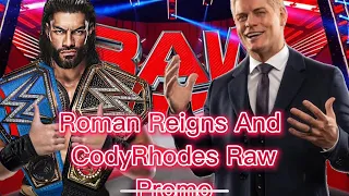 -WWE ROBLOX Entrance Practice- RomanReigns and Cody Rhodes First Ever Promo On Raw