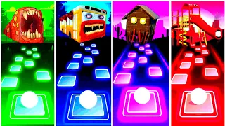 Train Eater vs Bus Eater vs House Head vs The Extra Slide I Tiles Hop EDM Rush Games