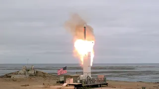 Запуск крылатой ракеты Tomahawk с наземной ПУ 18.08.2019