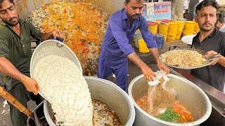 Hyderabadi Biryani Recipe | 500 Kg Daily Beef Yakhni Pulao Making | Street Food Karachi Pakistan