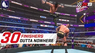 WWE 2K19 Top 30 Finishers Outta Nowhere! (Reversals / Counters)