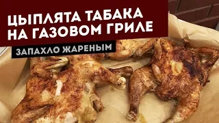 Цыпленок табака на газовом гриле. Простой рецепт.