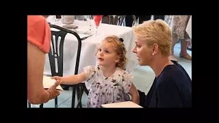 Princess Charlene,Prince Jacques and Princess Gabriella visited the home Foundation Otto