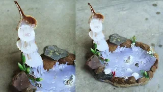 Seashell hot glue waterfall tutorial * Водопад из ракушек своими руками