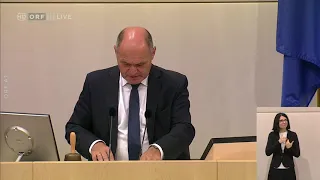 2018 10 18 Nationalratssondersitzung 02 Eröffnung der Sitzung durch Nationalratspräsident Wolfgang S