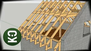 🟢План строительства двускатной крыши