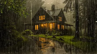 HEAVY RAIN at NIGHT on Roof Sleep FAST - Fight Insomnia, Sleep Better, Reduce Stress