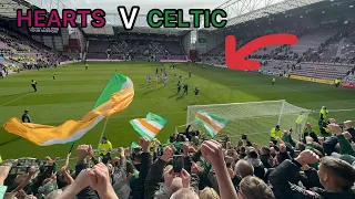 CRAZY SCENES !!!! CELTIC FANS CELEBRATING WITH ANGE AFTER BEATING HEARTS IN THE QUARTER FINAL!!!