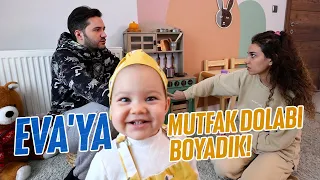 Eva için mutfak boyadık