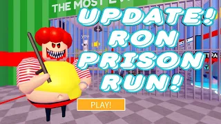 UPDATE! RON PRISON RUN! - ROBLOX (SCARY OBBY)
