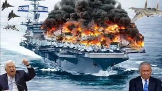 Israeli Second Navy Aircraft Carrier Badly Destroyed By Iranian Fighter Jets | GTA-5