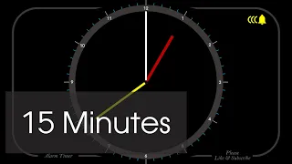 15 Minutes - Analog Clock Timer & Alarm - 1080p - Countdown