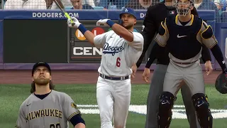 Los Angeles Dodgers vs Milwaukee Brewers | MLB Today 8/17 Full Game Highlights - MLB The Show 23 Sim