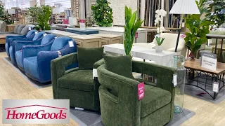 HOMEGOODS FURNITURE SOFAS ARMCHAIRS TABLES HOME DECOR SHOP WITH ME SHOPPING STORE WALK THROUGH