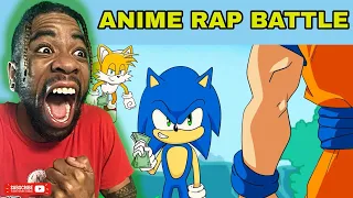 FIRST TIME HEARING Sonic vs Goku Rap Battle | Anime Rap Battle (Hilarious Reaction)