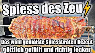 Das genialste Spiessbraten Rezept für Grill und Ofen genial gefüllt | The BBQ BEAR