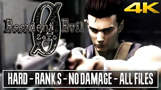 RESIDENT EVIL 0 ZERO (PC) - Hard Mode | Rank S | No Damage | All Files | NO COMMENTARY 【4K60ᶠᵖˢ UHD】