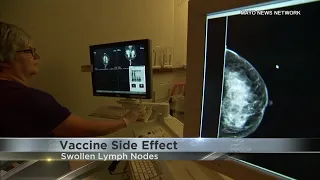 Vaccine side effect of false positive breast cancer result
