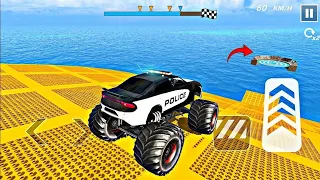 Police Monster Truck Mega Ramp Extreme Racing - Impossible Car Stunts Driving -#9 - Android Gameplay